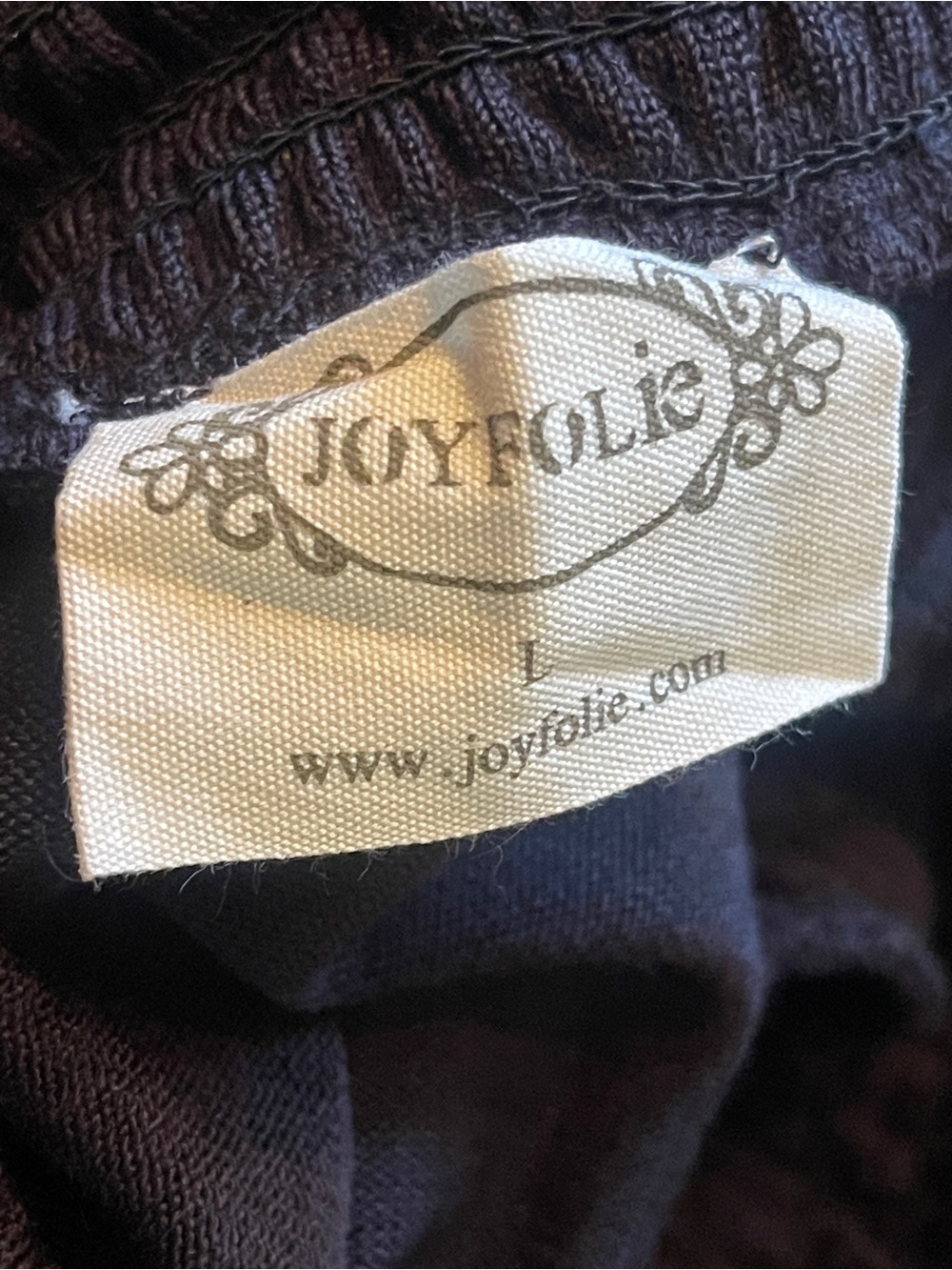 Joyfolie Black High-Low Ruffle Knit Skirt Size L - Picture 7 of 9